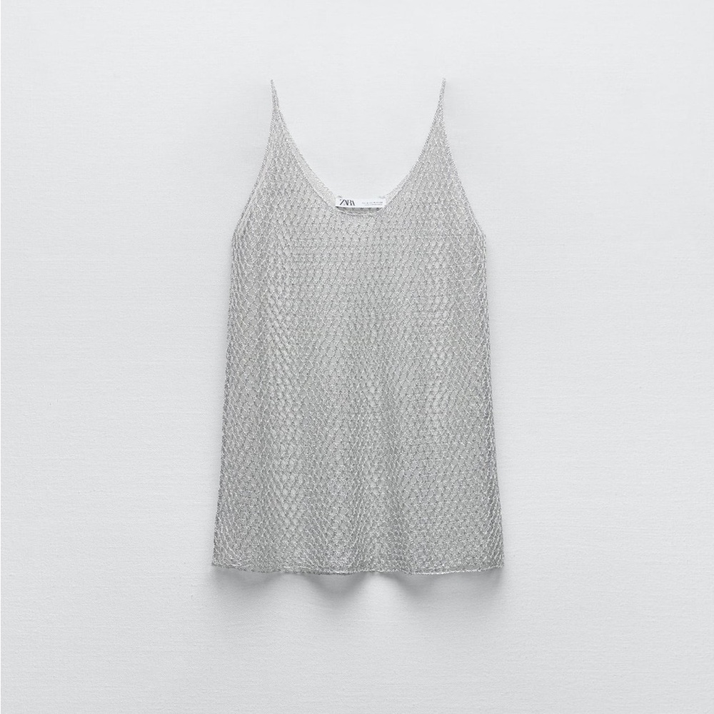 ZARA METALLIC MESH TOP
